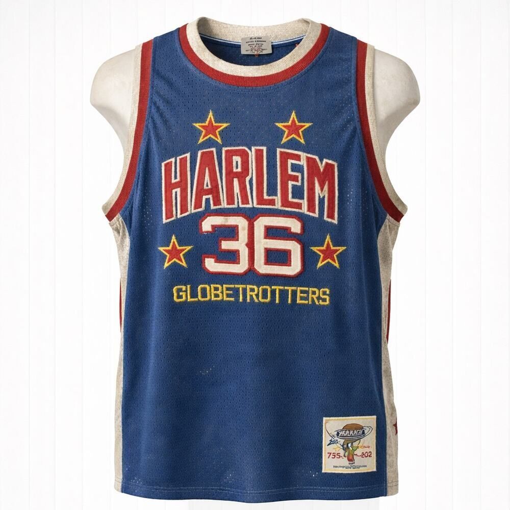 VTG Platinum Fubu Harlem Globetrotters 75th Ann. Lemon #36 Jersey XXL 2XL